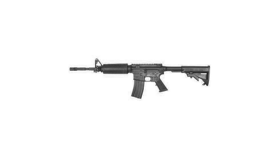 Blueguns Colt M4 Training Guns, Not Weighted, No Light/Laser Attachment, Rifle, Black, Flat Top Closed Stock, FSM4FT14B