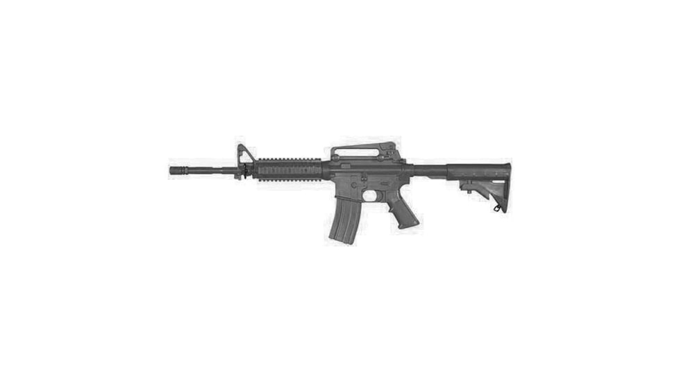 Blueguns Colt M4 Training Guns, Not Weighted, No Light/Laser Attachment, Rifle, Black, Open Stock, Fwd Rail, 14 Barrel, FSM4R14B