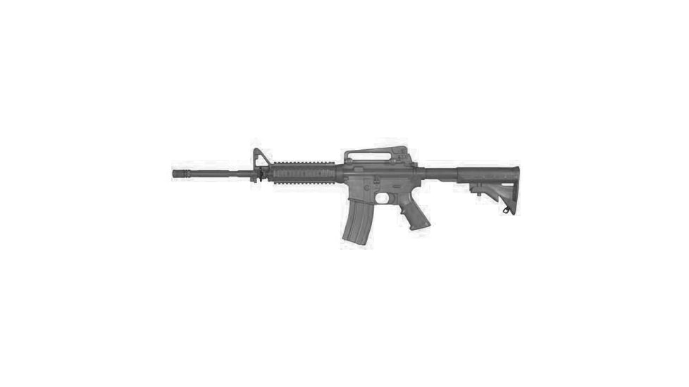 Blueguns Colt M4 Training Guns, Not Weighted, No Light/Laser Attachment, Rifle, Black, Open Stock, Fwd Rail, FSM4RB