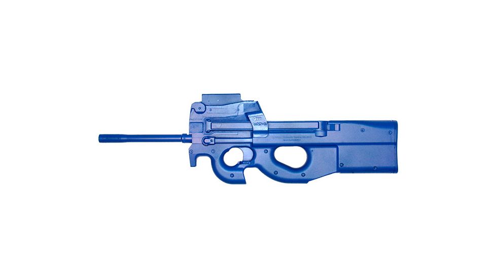 Blueguns FN Herstal P90 Training Guns, Unweighted, w/o Light/Laser Attachment, Rifle, Long Suppressor, Blue, FSFNP90S