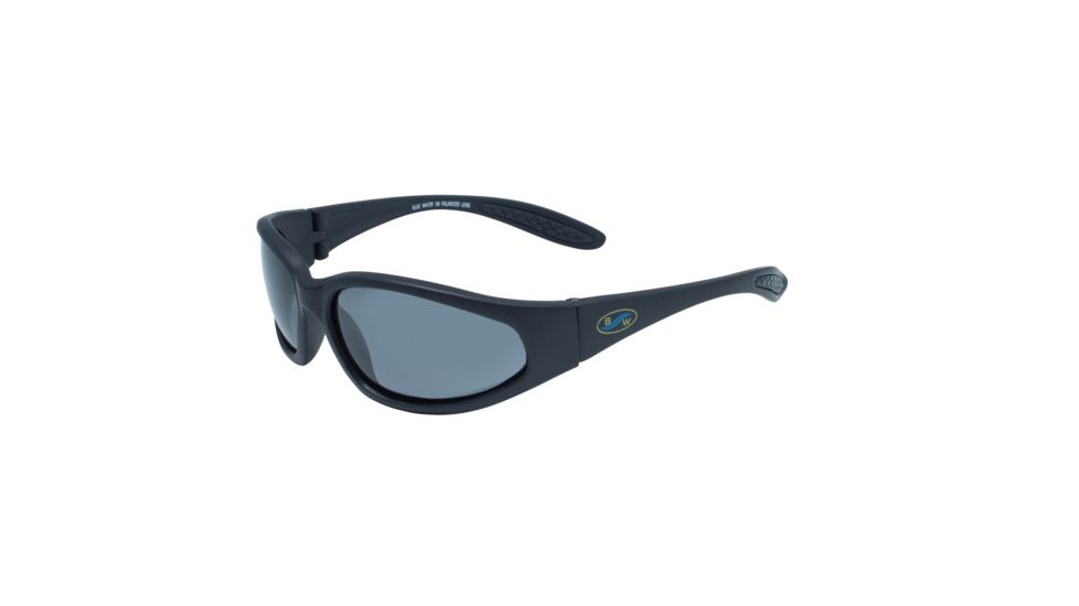 BlueWater Sharx Sunglasses, Black Nylon Frame, Polarized Grey Lens 4002639