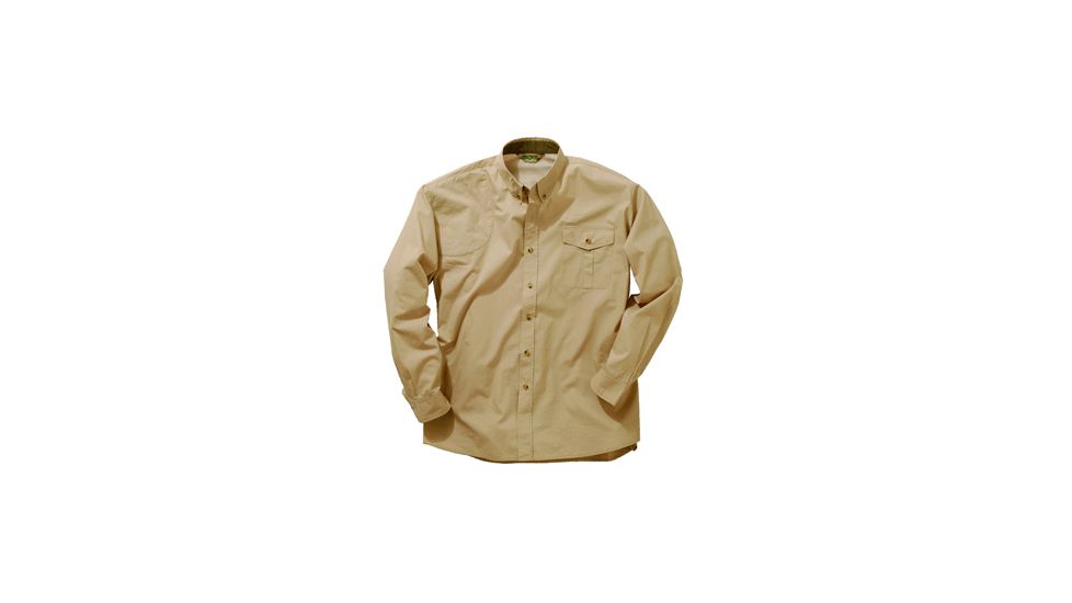 Bob Allen 142K Long Sleeve Vent Back Shirt, Right Hand, Khaki, Medium - 142KKRM