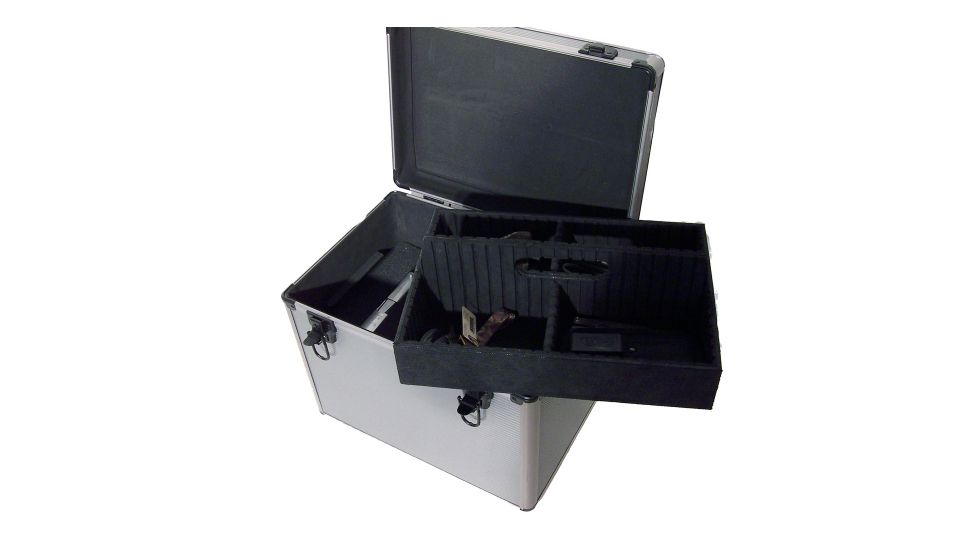 Bob Allen 31124 Trayed Range Box Aluminum, Grey, 14.5in. x 10.25in. x 7in. 31124