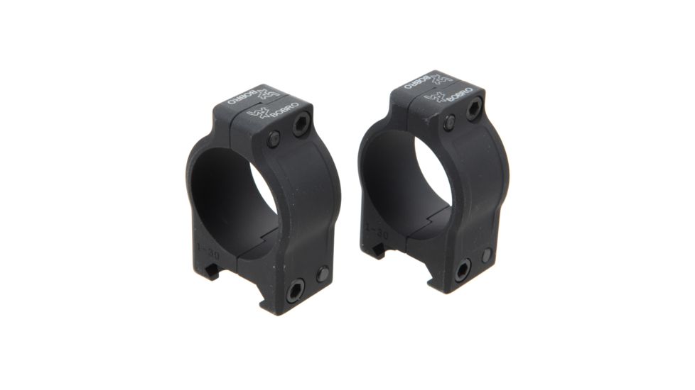 Bobro Engineering LAB-X Fixed Scope Rings, Low, 30mm, Black LBX-800-300