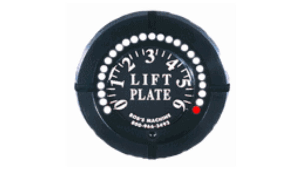 Bobs Machine Action Lift Plate LED Gauge, Black, 110-301000
