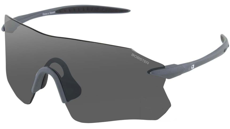 Bobster Aero Sunglasses - Matte Gray Frame W/ Smoke Silver Mirror Lens - BAER01