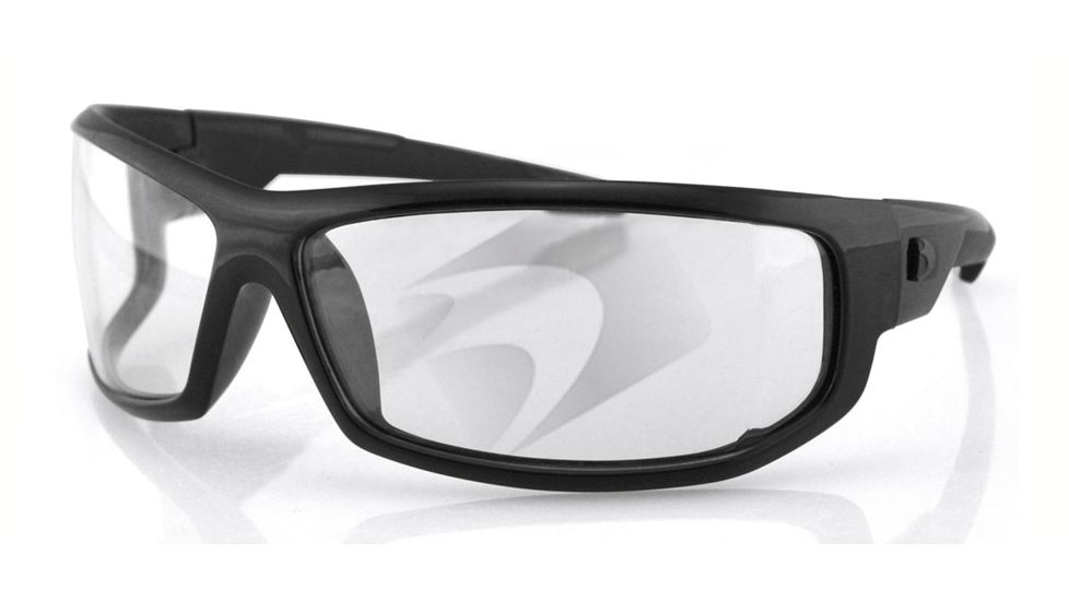 Bobster AXL Sunglasses, Black Frame, Anti-Fog Sunglasses, Clear Lenses EAXL001C