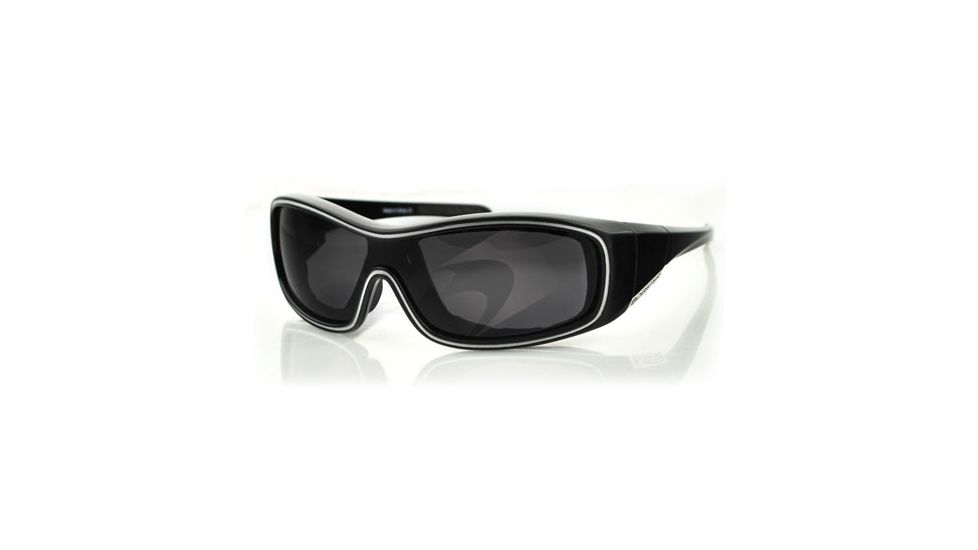 Bobster ZOE Sunglasses - Black Frame, Anti-Fog Smoked Lens BZOE101