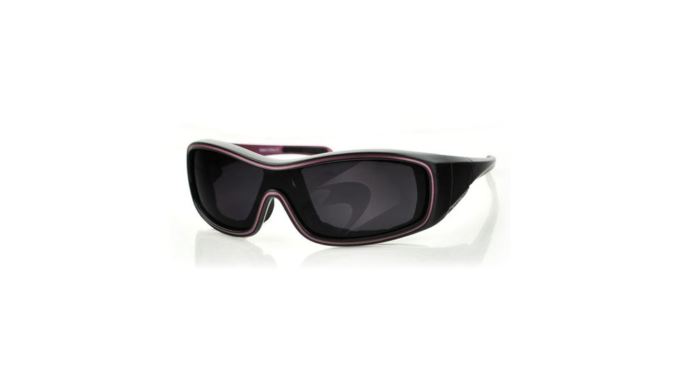 Bobster ZOE Sunglasses - Black/Purple Frame, Anti-Fog Smoked BZOE401