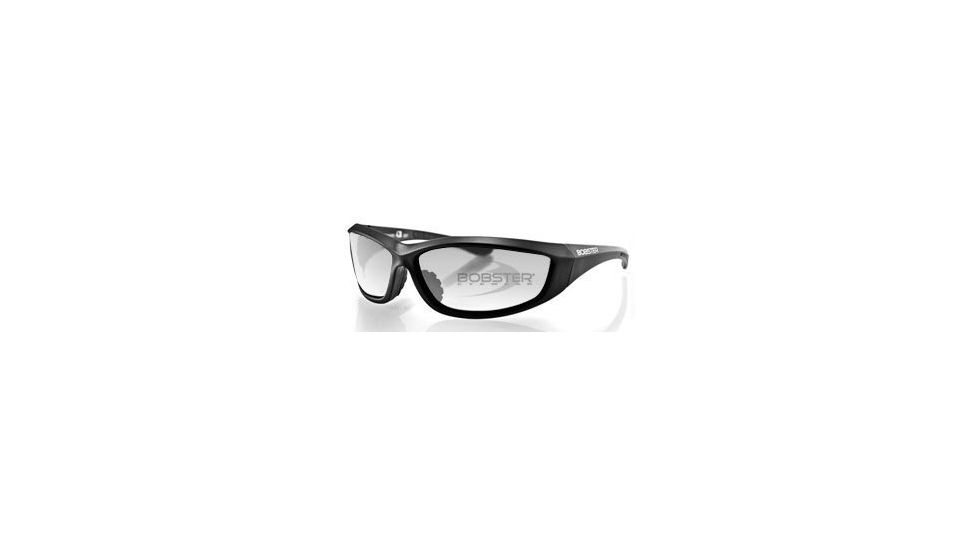 Bobster Charger Sunglasses - Black Frame and Anti Fog Clear Lens ECHA001C