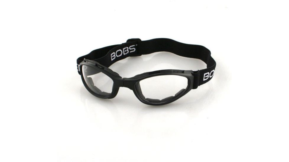 Bobster Folding Goggles Crossfire with Black frame, Clear lenses BCR002
