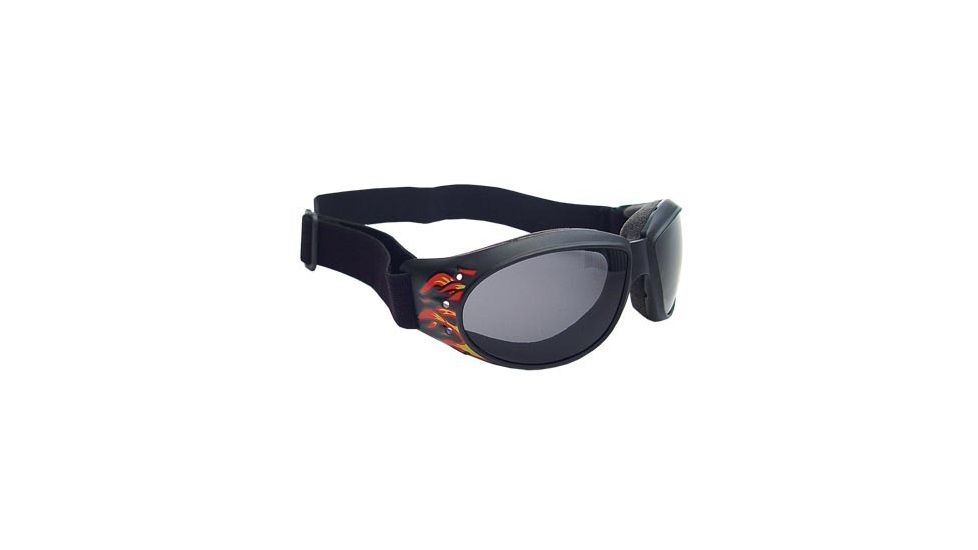 Bobster Cruiser Interchangeable Goggles w/ Flames Black Frame, RX Prescription Lenses