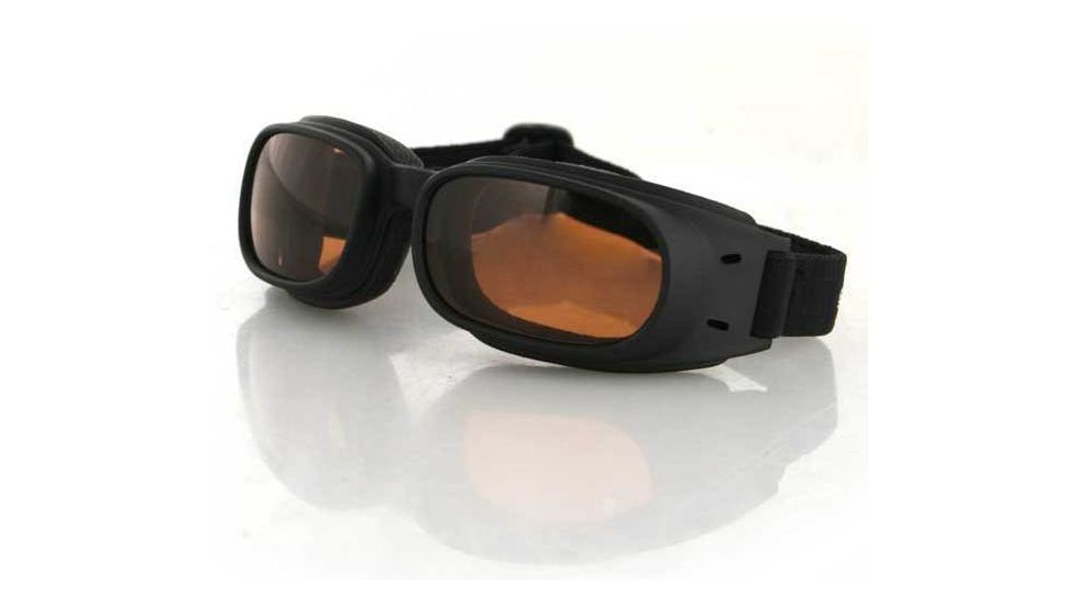 Bobster Piston Goggle, Black Frame, Amber Lenses BPIS01A