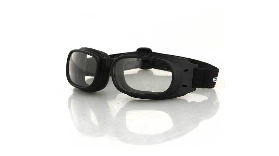 Bobster Piston Goggle, Black Frame, Clear Lenses BPIS01C