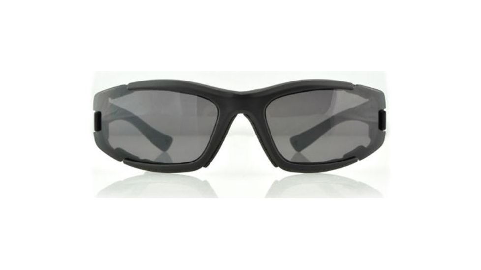 Bobster Resolve Interchangeable Sunglasses - Black Frame w Anti-fog Smoked and Clear Lens ERES101