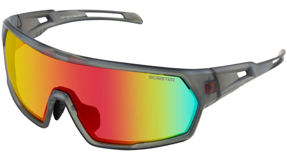 Bobster Speed Sunglasses - Matte Clear/gray Framew/ Smoked Crimson Mirror Lens - BSPE01