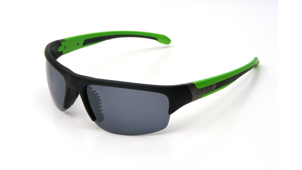 Body Glove Vapor 20 Sunglasses, Matte Black Frame, Smoke Polarized with Silver Mirror Flash Lens, Polarized, 10228623.QTM
