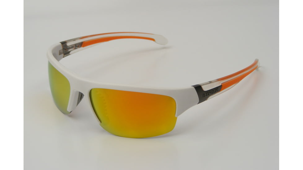 Body Glove Vapor 20 Sunglasses, Matte White Frame, Brown Polarized with Orange Mirror Lens, Polarized, 10228622.QTM