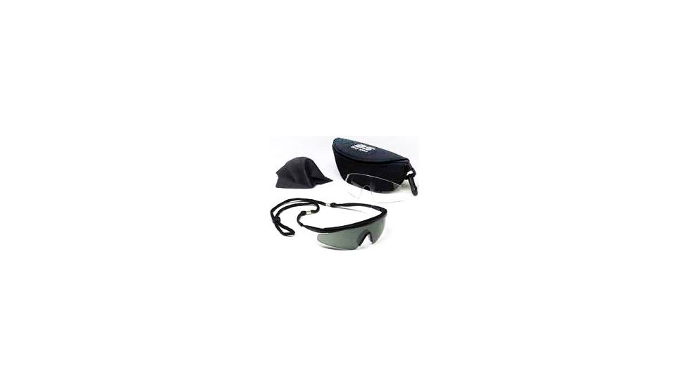Body Specs Pistol Pro Black Frame Sunglasses Smoke and Clear Lens