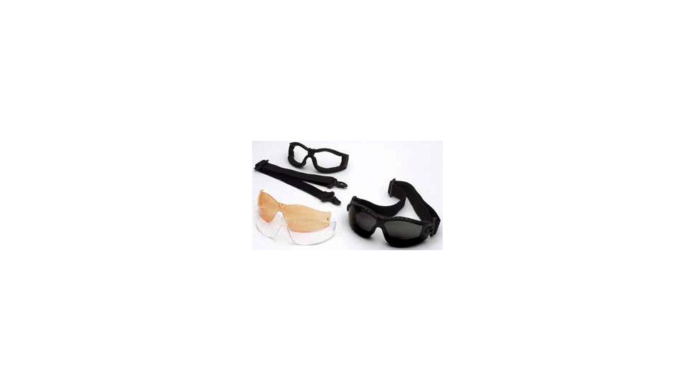Body Specs Pistol Pro Black Goggles Smoke, Clear, Rust Lenses