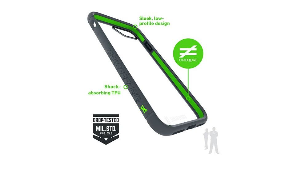 Bodyguardz Unequal iPhone 7 Contact, Grey/Green, Grey/Green, BG-47513