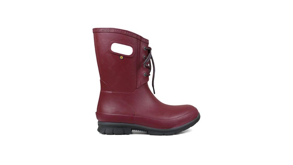 Bogs Amanda Plush Lace - Womens, Burgundy, Medium, 10, 72103-601-M-10