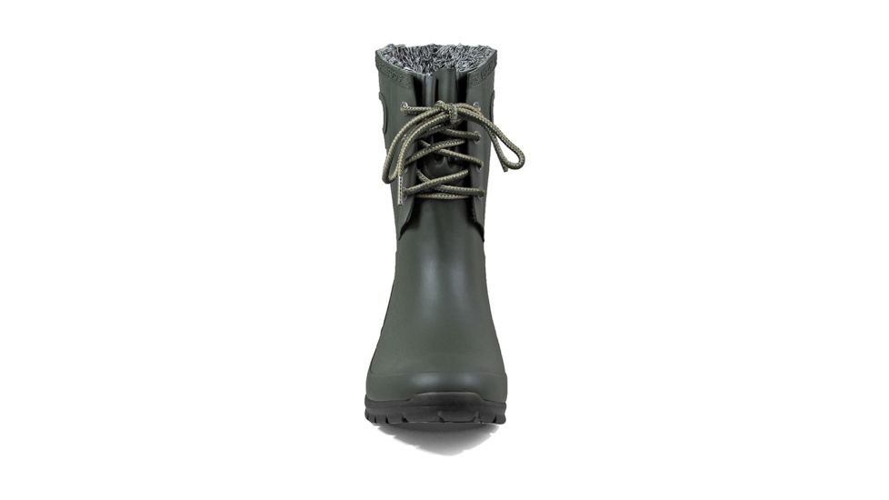 Bogs Amanda Plush Lace - Womens, Dark Green, Medium, 11, 72103-301-M-11