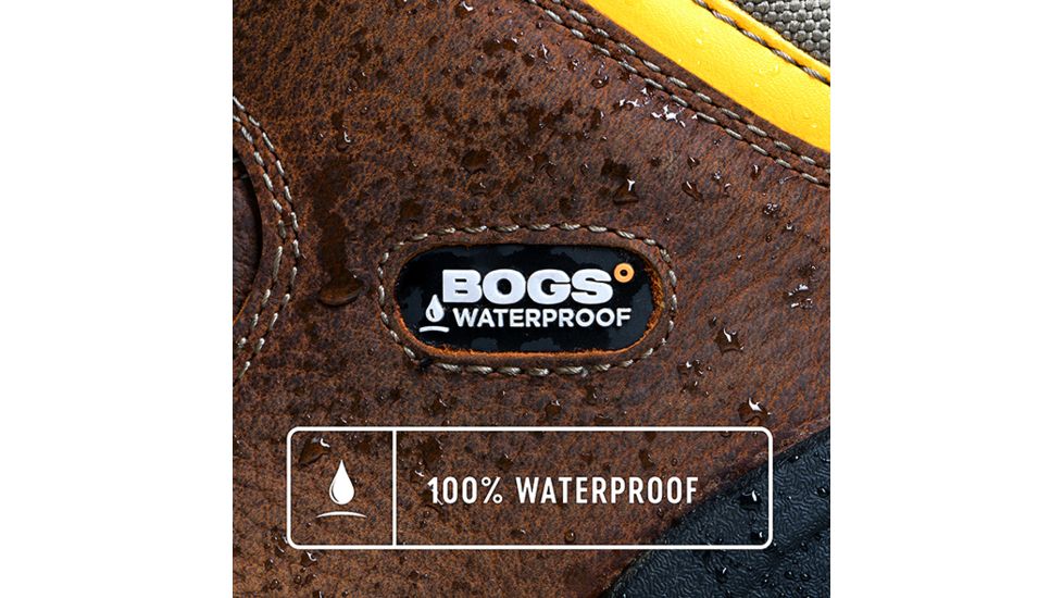 Bogs Bedrock 8 Inch Waterproof Leather Boots - Mens, Brown Multi, 8.5, 72303-249-M8-