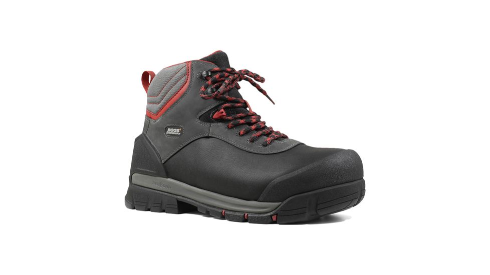 Bogs Bedrock Shell 6in Comp Toe WP Boots, Black Multi, 14, 72475CT-009-14
