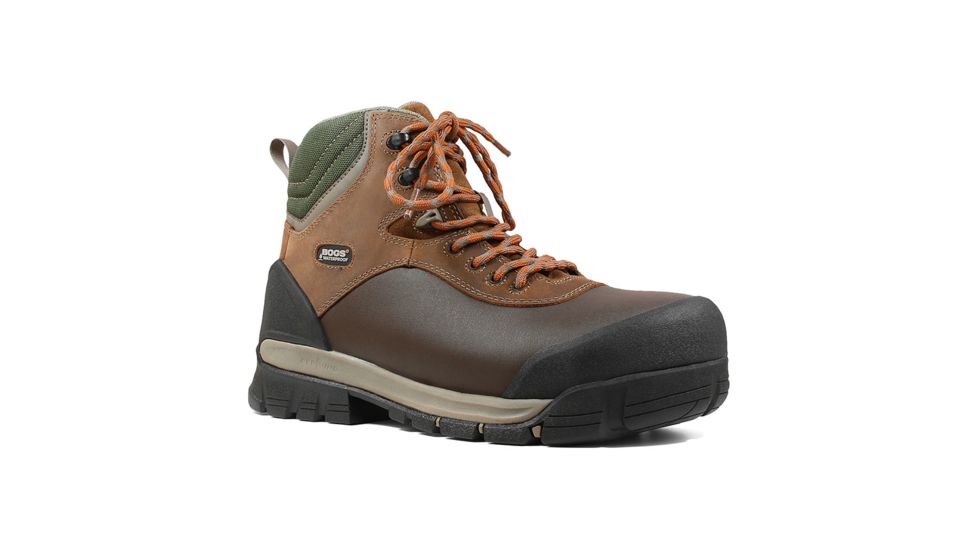 Bogs Bedrock Shell 6in Comp Toe WP Boots, Brown Multi, 7.5 US, Medium, 72475CT-249-7.5
