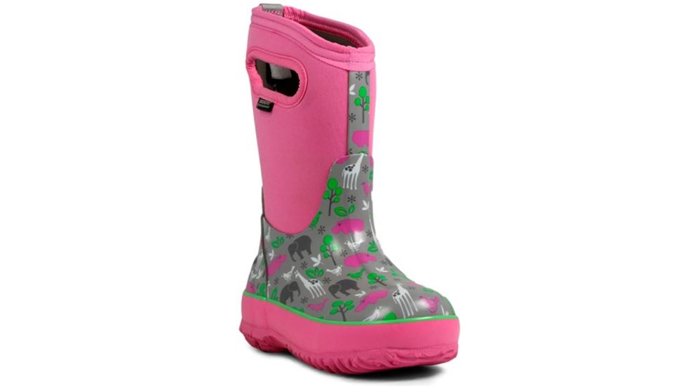 Bogs Classic Animals Boot,Pink Multi,Size 5 71850-690-5