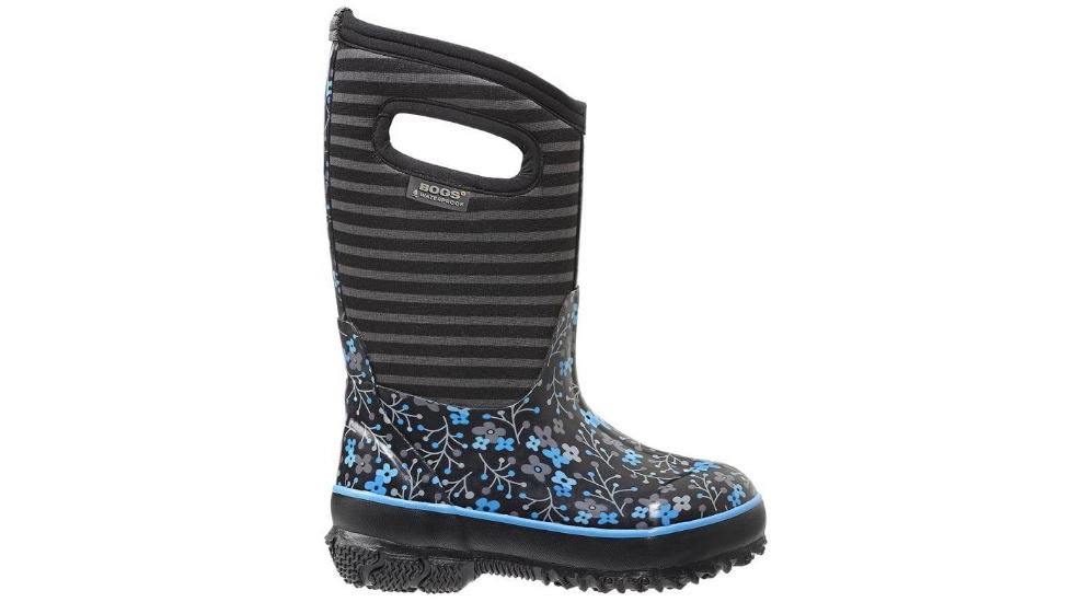 Bogs Classic Flower Stripes Boot,Black Multi,Size 5 71560-009-5