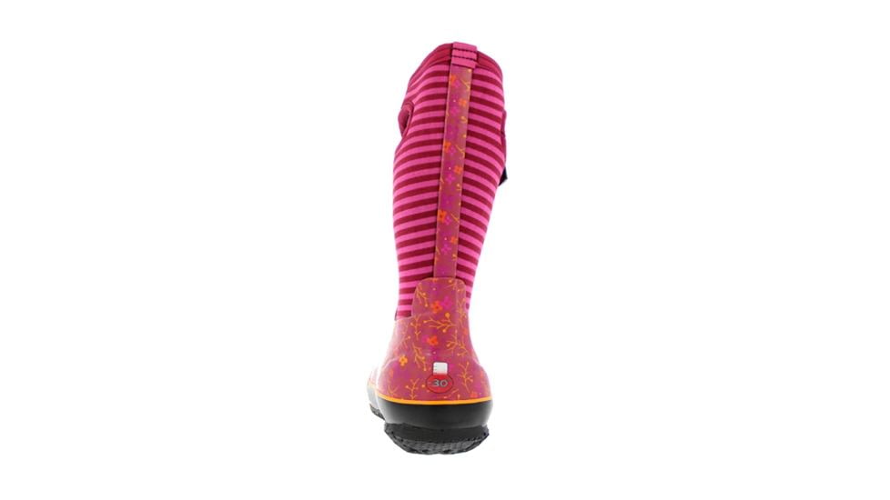 Bogs Classic Flower Stripes Boot,Fuchsia,Size 12 71560-660-12