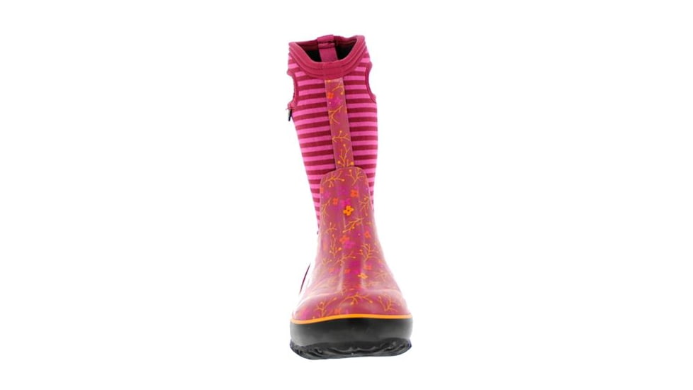 Bogs Classic Flower Stripes Boot,Fuchsia,Size 12 71560-660-12