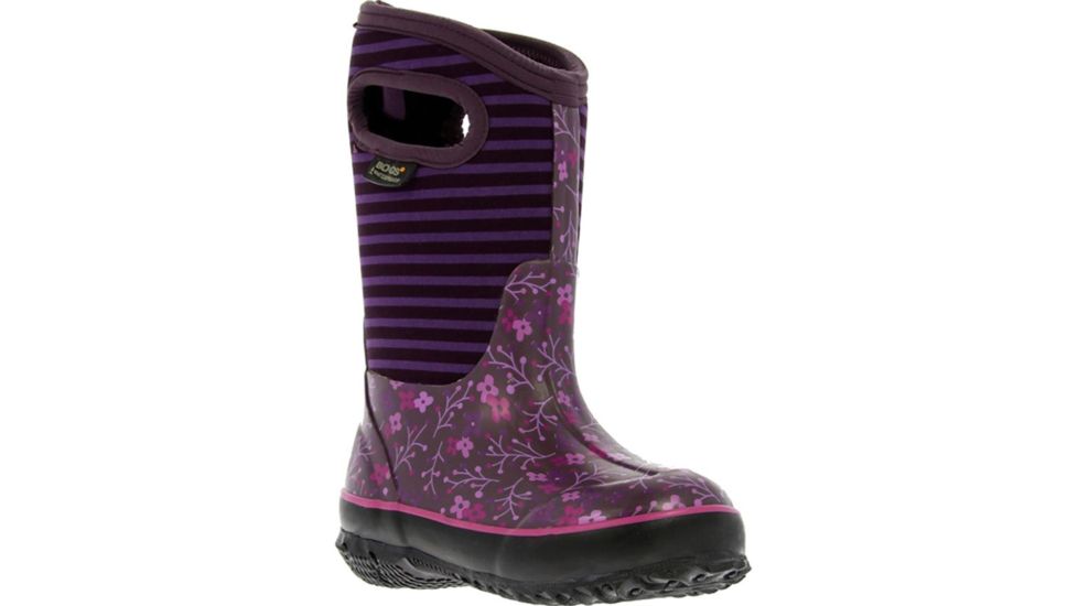 Bogs Classic Flower Stripes Boot,Purple Multi,Size 9 71560-540-9
