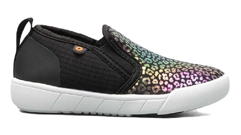 Bogs Kicker II Slip On Rainbow Leopard Shoes - Kids, Black Multi, 13, 72989K-9-13