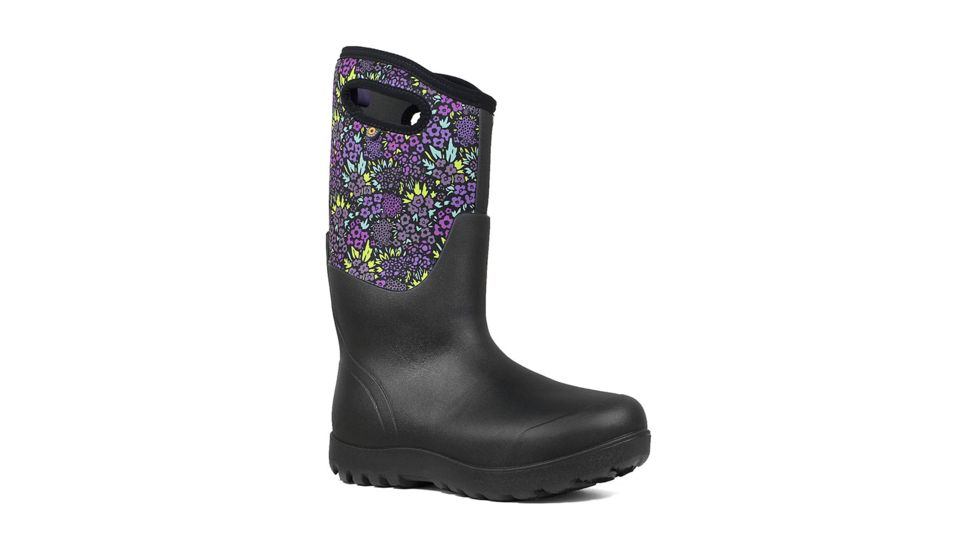 Bogs Neo Classic Tall Nw Garden - Womens, Black Multi, Medium, 8, 72401-009-M- 8