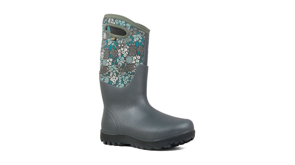 Bogs Neo Classic Tall Nw Garden - Womens, Gray Multi, Medium, 7, 72401-062-M- 7