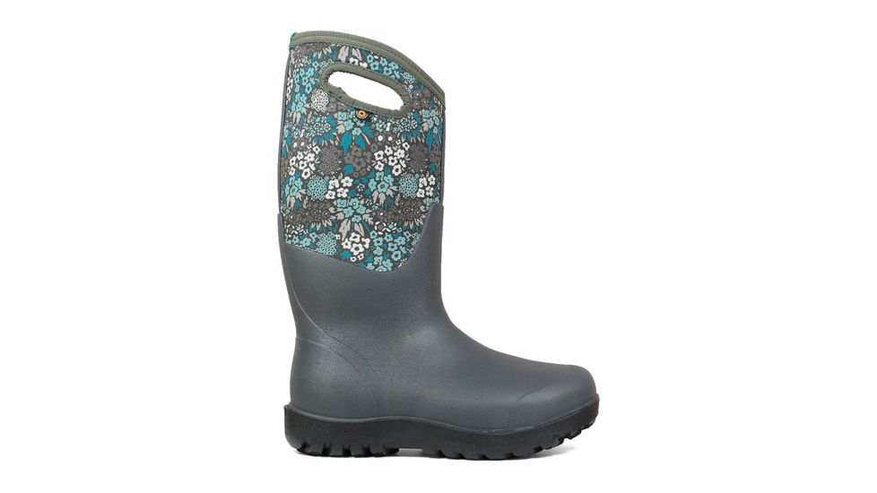 Bogs Neo Classic Tall Nw Garden - Womens, Gray Multi, Medium, 7, 72401-062-M- 7