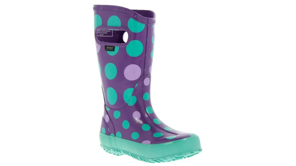 Bogs Rain Dots Boot,Grape Multi,Size 8 71452-544-8
