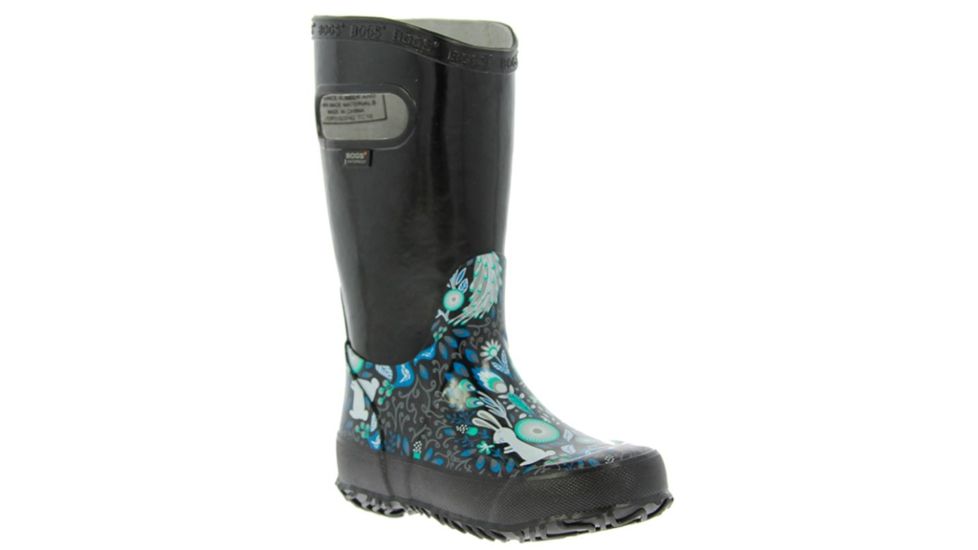 Bogs Rain Forest Boot,Black Multi,Size 1 71739-009-1