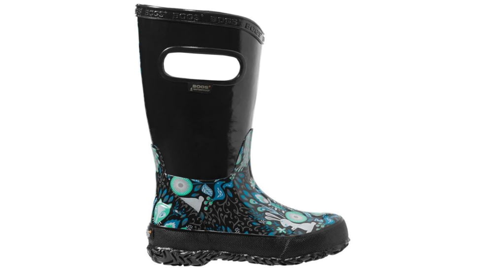 Bogs Rain Forest Boot,Black Multi,Size 1 71739-009-1