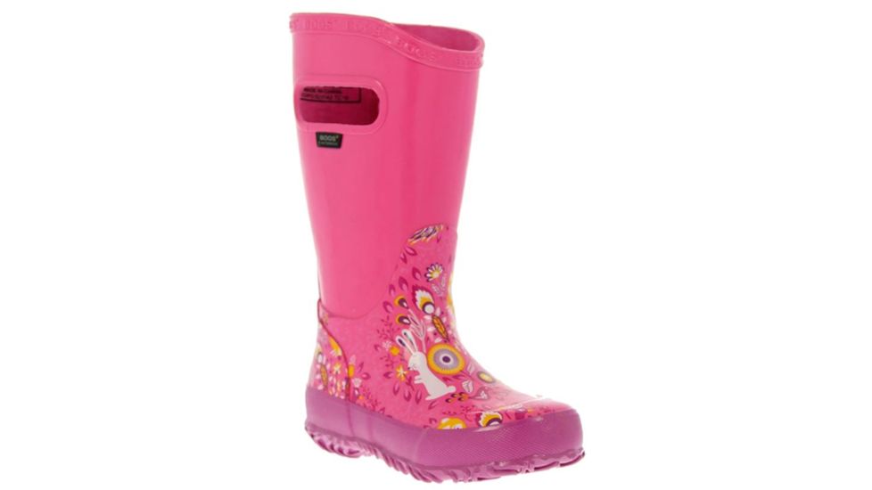 Bogs Rain Forest Boot,Pink Multi,Size 1 71739-690-1