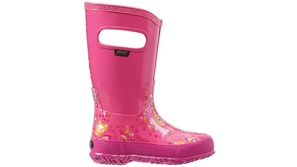 Bogs Rain Forest Boot,Pink Multi,Size 1 71739-690-1