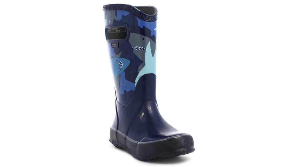 Bogs Rain Sharks Boot,Navy Multi,Size 1 71928-492-1