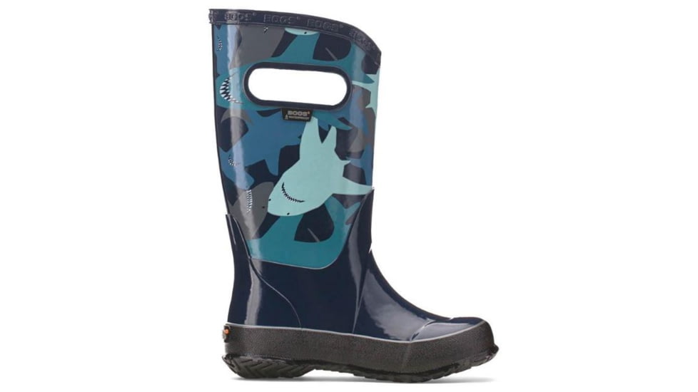 Bogs Rain Sharks Boot,Navy Multi,Size 1 71928-492-1