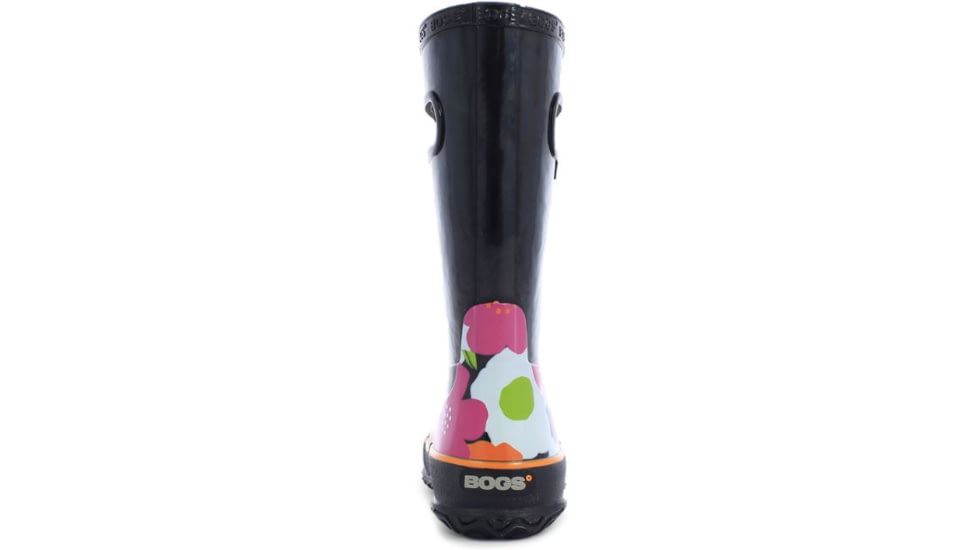 Bogs Rain Spring Flowers Boot,Black Multi,Size 12 71927-009-12