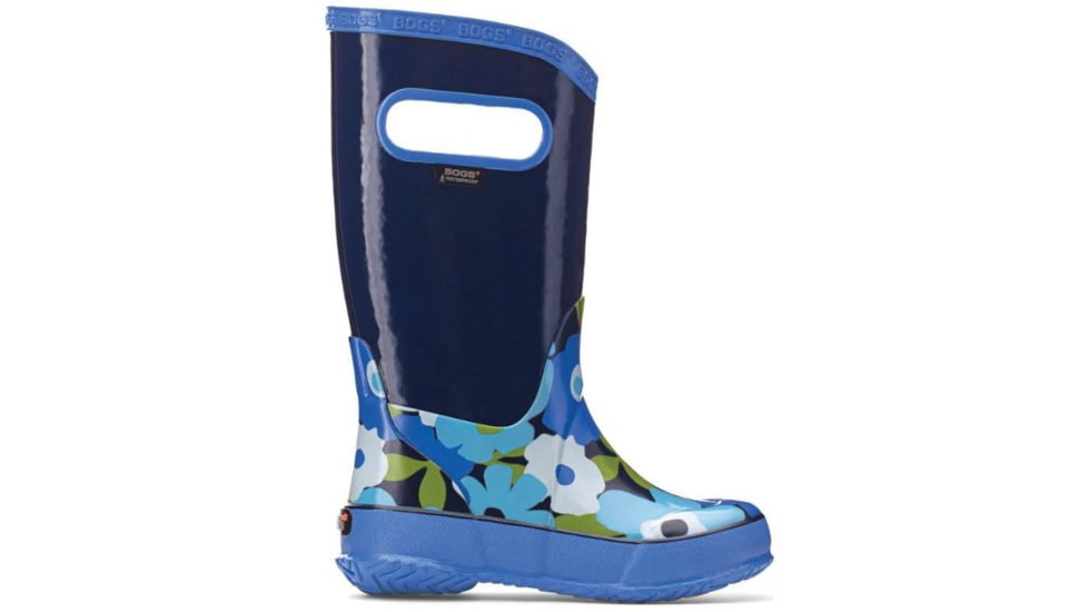 Bogs Rain Spring Flowers Boot,Navy Multi,Size 8 71927-492-8