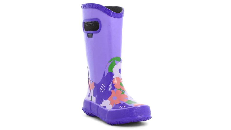 Bogs Rain Spring Flowers Boot,Violet Multi,Size 11 71927-546-11