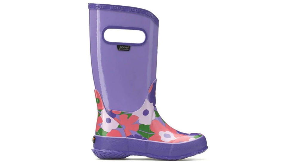 Bogs Rain Spring Flowers Boot,Violet Multi,Size 11 71927-546-11